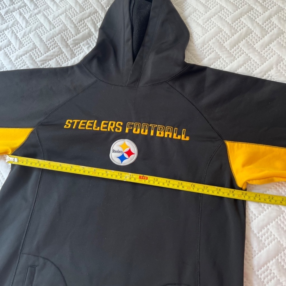 NFL Pittsburg Steelers Football Team Apparel Black Activewear Hoodie, Youth XL - Picture 7 of 10